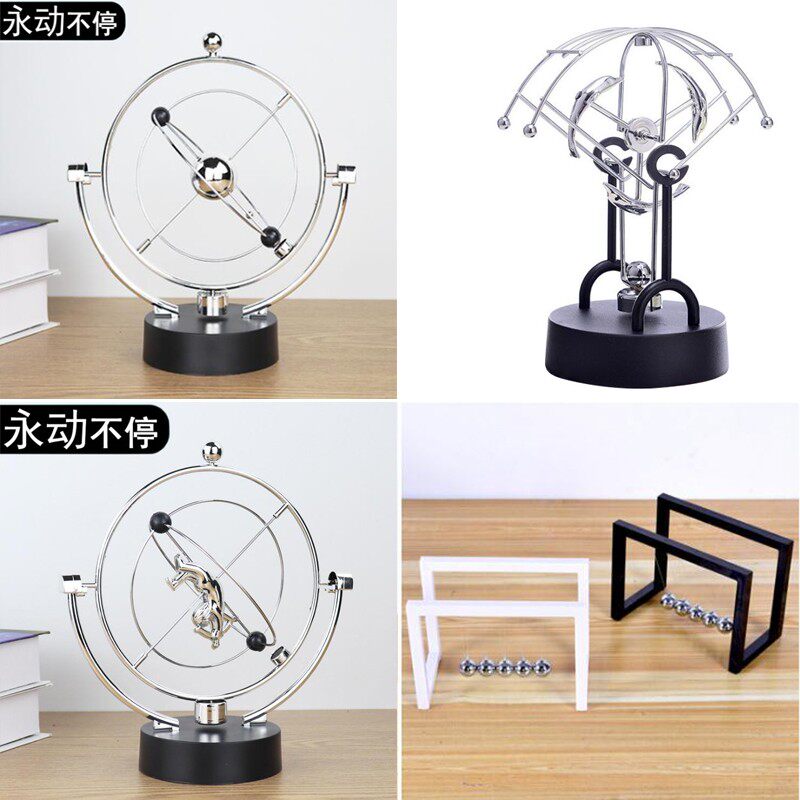 牛顿摆球撞球碰碰非永动仪动量守恒创意物理混沌装饰品
