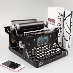老式打字机模型手工铁艺酒吧书店橱窗怀旧老物件摆件摄影道具摆设