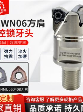 MFWN06快进给锁牙头90度双面六角重切削WNMU06专用刀片铣刀杆刀盘