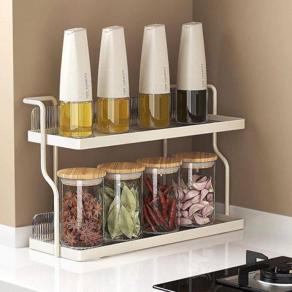 轻奢奶油风多层置物架水杯茶杯玻璃杯架桌面台面收纳架餐桌收纳架,收纳整理,阳台置物架,淘宝优惠券,粉丝福利购,淘宝优惠卷