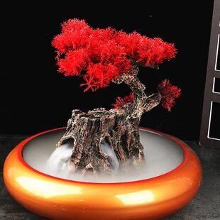 酒店刺身装饰摆盘花草装束树桩可放干冰冷藏摆盘摆件点缀海鲜姿造