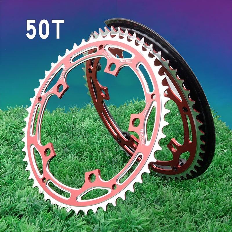 公路自行车牙盘50T铝合金盘v片50齿牙盘片折叠车130BCD变速齿盘