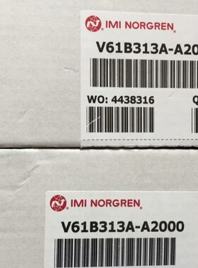 V61B313A-A2000现货 诺冠全新原装电磁阀V61B313A-A2***现货