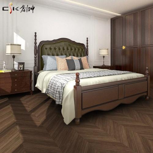 鱼骨木纹600X1200柔光肌肤釉木纹地砖中古风客厅全瓷仿木地板瓷砖