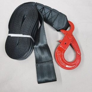 拖车手摇绞盘布带游艇摩托艇手摇绞盘织带配件重型自锁掉吊钩8米