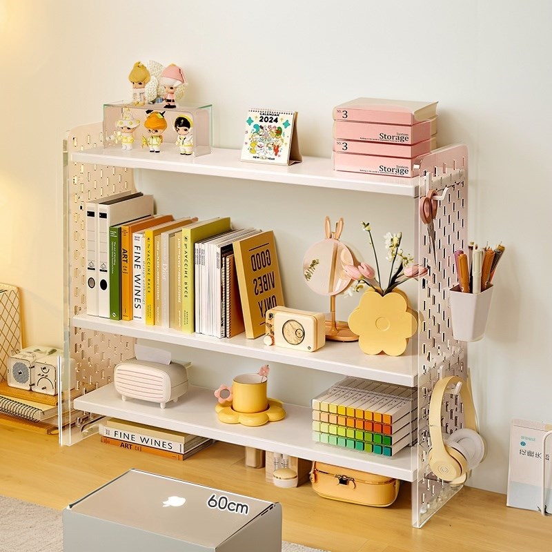 桌面置物架洞洞板桌上书架家用学习书桌办公桌工T位整理分层收纳