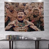 拳击马东锡背景布纹身店酒吧装 饰挂布出租房改造宿舍墙布挂毯康纳