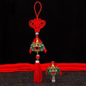 汕尾海陆丰传统麒麟虎狮车挂件 摇头弹簧摆件 民族风吉祥礼品