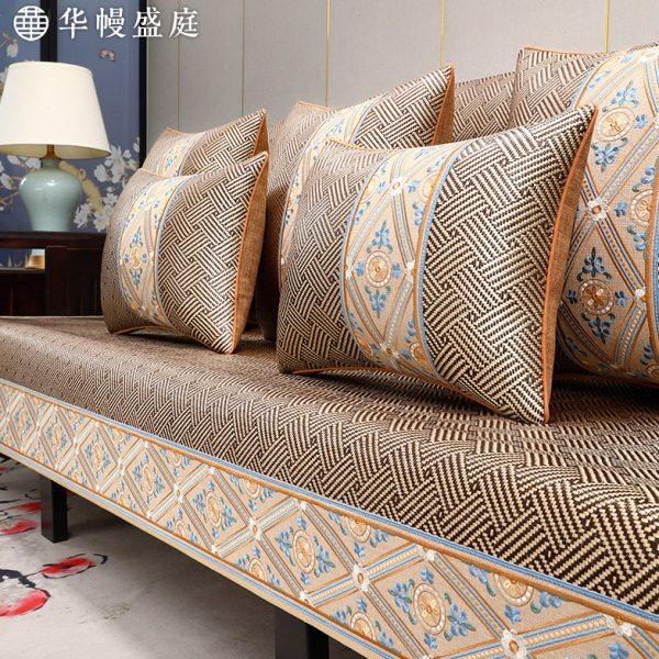 中式红木沙发坐垫夏天实木罗汉床座垫套罩夏季款冰藤凉席垫子定制,居家布艺,沙发垫,淘宝优惠券,粉丝福利购,淘宝优惠卷
