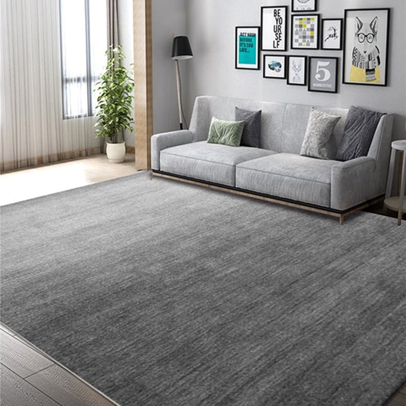 轻奢高级灰色圈绒地毯客厅现代简约沙发茶几垫卧室地毯家用大面积