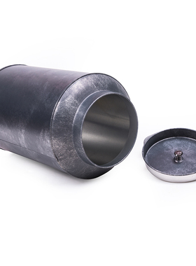 茶叶包装盒润物9135茶叶罐单罐 马口铁黑色茶叶包装礼盒现货