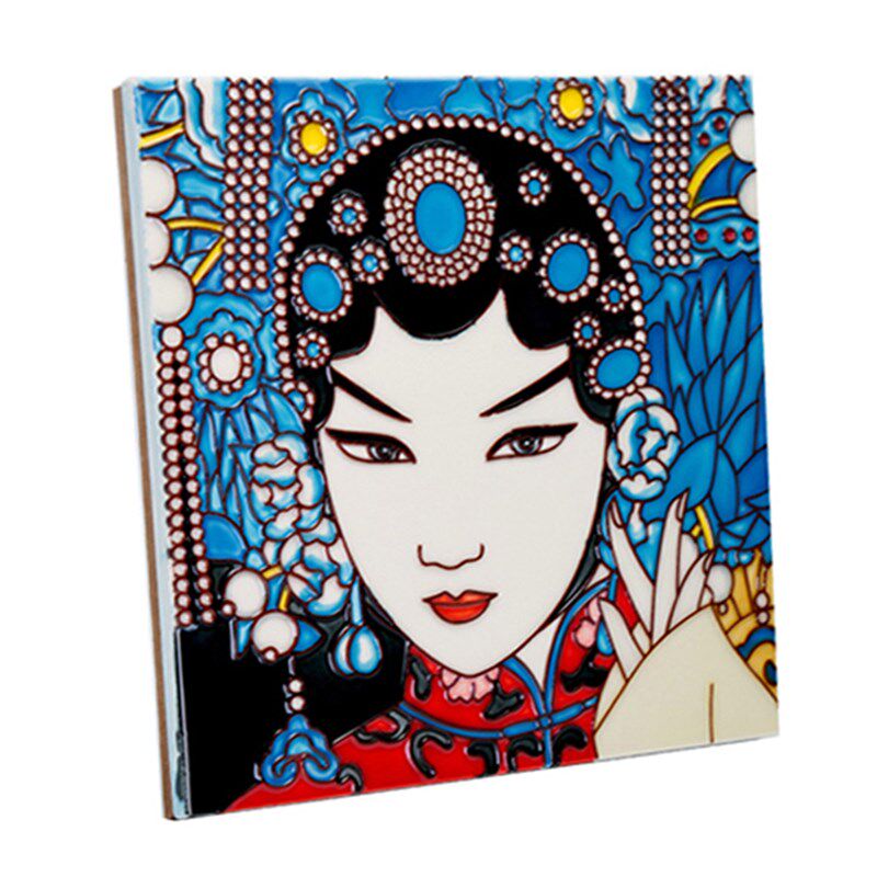京剧脸谱 手绘瓷板画摆件挂件 中国特色礼品送老外 外事商务礼品