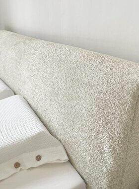 新款3D加厚全包摩登绒面床头套罩靠背通用简约防尘免洗保护罩通用