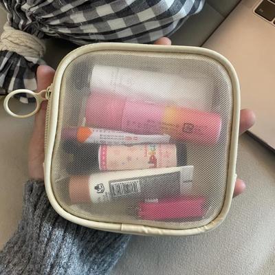 视觉网眼收纳袋，化妆收纳袋，大容量，方便旅行洗漱袋