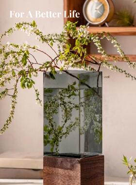 MOLA·Timber·花瓶家用餐桌玻璃摆件水养插花干花装饰花器丨方木