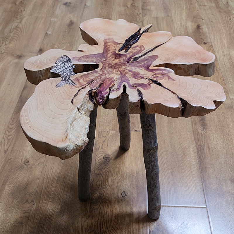 实木茶几天然柏木原木创意小茶桌异形沙发边几小茶台阳台简约桌子