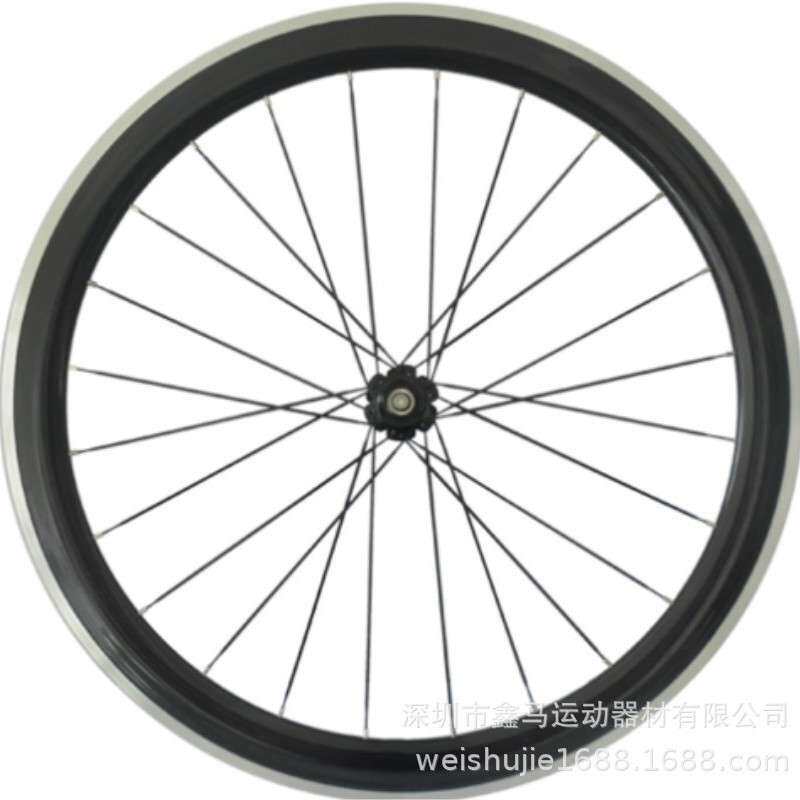 碳纤维公路自行车车轮全碳纤维铝边车圈久裕271花鼓扁条 700C轮组