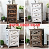 地中海田园风格 韩式 床头柜简约收纳柜45cm储物柜客厅柜小柜子 包邮