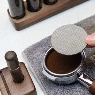 咖啡二次分水网51/53/58mm咖啡机手柄烧结片316不锈钢过滤网底座