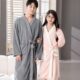 厚睡衣 比全棉纯棉吸水家用浴巾情侣长袖 男女同款 浴袍睡袍2023新款
