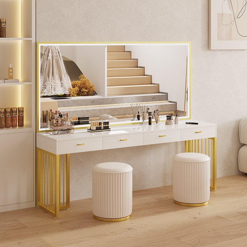 梳妆台简约现代影楼专用s高级化妆镜台带灯新款美容理发镜台化妆