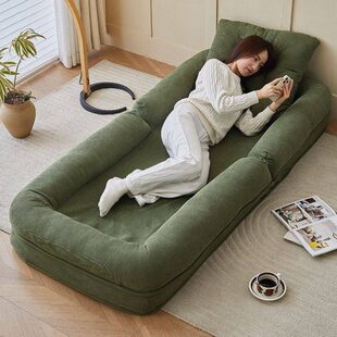 懒人沙发人类狗窝沙发床可折叠单人双人卧室两用懒人沙发可躺可坐