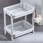厚浴室落地置物架卫生间塑料洗漱台面洗手间厕所洗澡小型收纳架子
