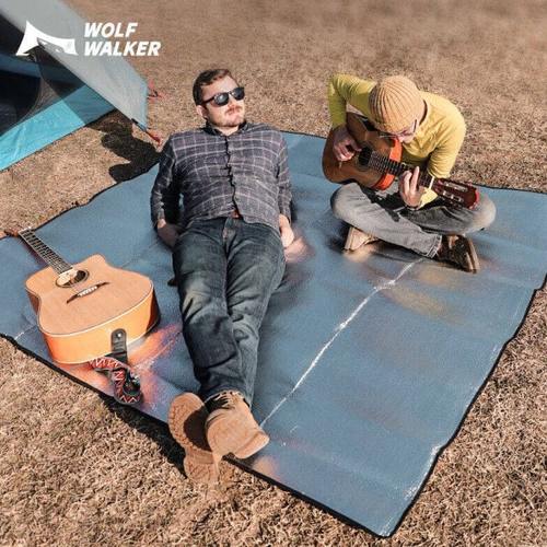 狼行者铝膜防潮垫加厚加宽户外野餐垫爬行垫帐篷地垫双面铝膜防潮