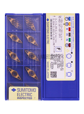 日本住友数控刀片 VCMT110302N-SU AC630M 加工不锈钢