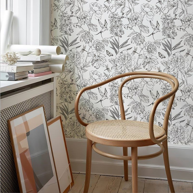 小红书素描风墙纸自粘民宿卧室家用个性墙贴ins风防水防潮加厚pvc,农机/农具/农膜,排灌设备,淘宝优惠券,粉丝福利购,淘宝优惠卷