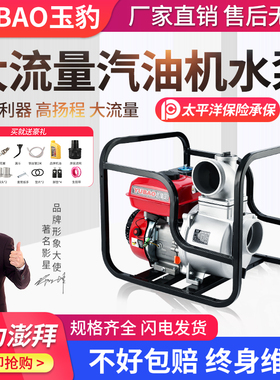 汽油机抽水泵农用灌溉电动高压高扬程大功率大流量自吸抽水机水泵
