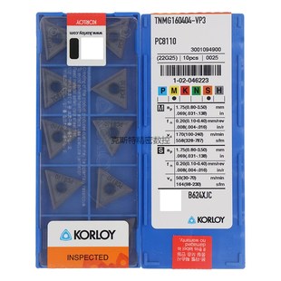 TNMG160404 克洛伊刀片 PC8110 VP3 高温合金不锈钢 TNMG160408