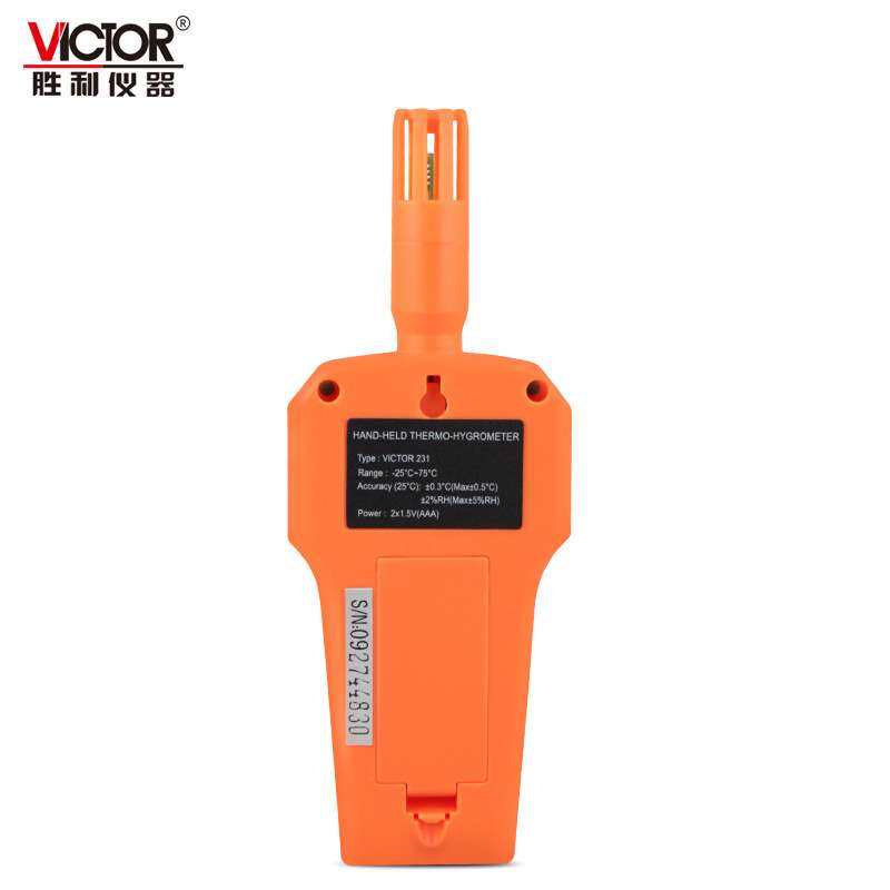 VICTOR胜利VC231高精度温湿度表 手持式温湿度计 工业级温湿度计