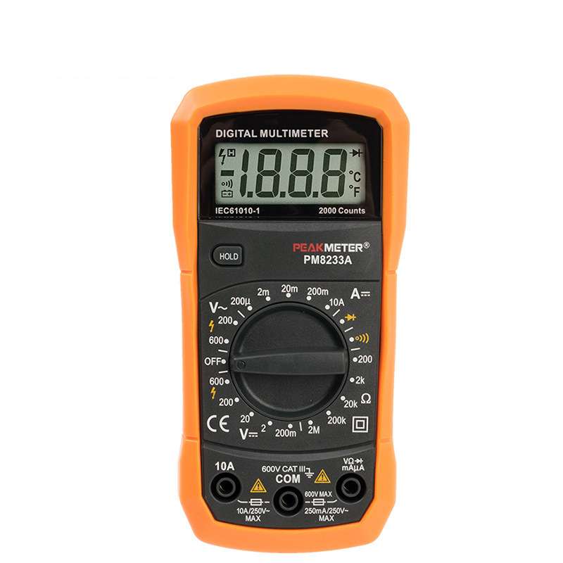 华谊 MS8233E/D/C/B/A 数字万用表 电阻/温度 背光 数据保持