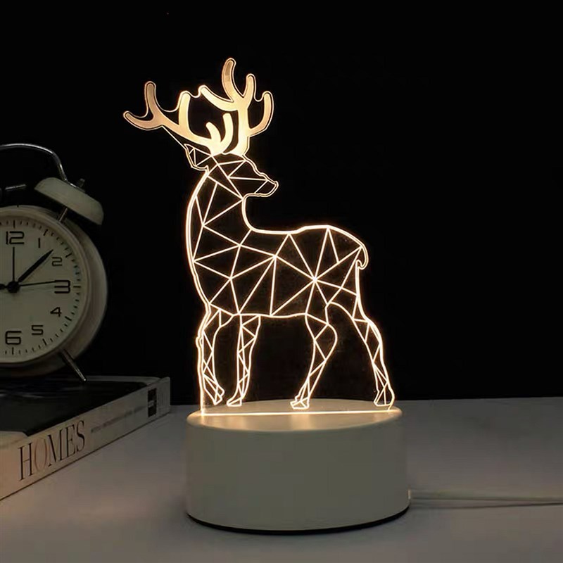 节日送礼3d小夜灯创意亚克力摩天轮Cled台灯礼品小礼物usb氛围灯