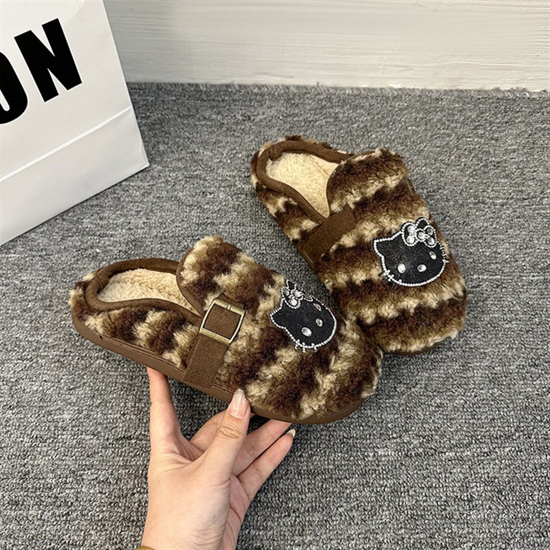 2025新款冬季棉拖室内家居防滑毛绒保暖女士厚Q底加绒防臭女棉拖