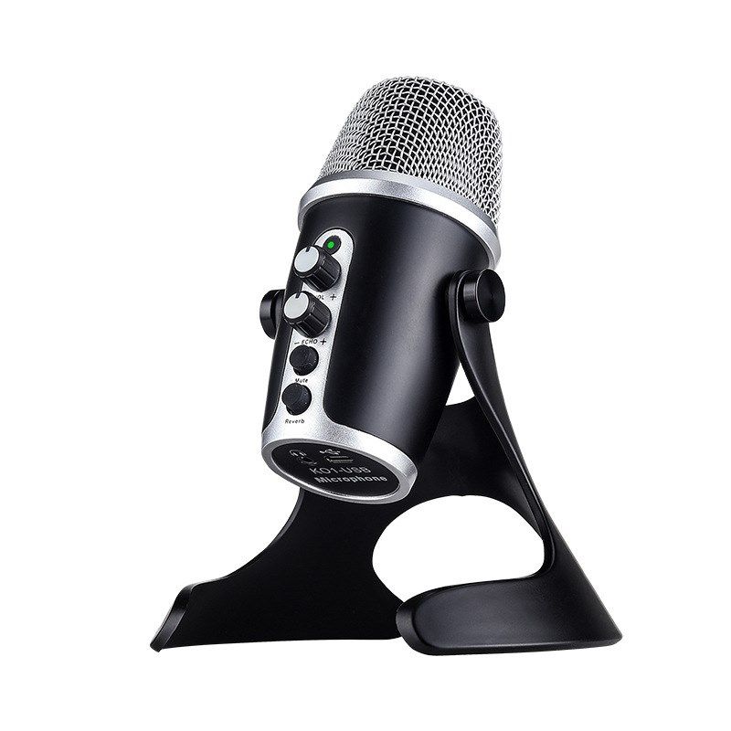 K01麦克风套装家用USB电脑话筒录音麦PS4游戏直播高X采样降噪混响