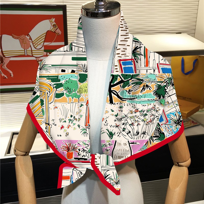 复古法式发带丝巾女夏季沙滩小方巾防晒头L巾抹胸时尚高级感凹造