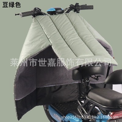 电动摩托车挡风被冬季分体加绒加厚加大PU皮O防水电瓶车护腿挡风