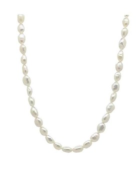 米粒淡水珍珠项链女m锁骨链气质网红时尚淡水珍珠米粒素链闺蜜礼
