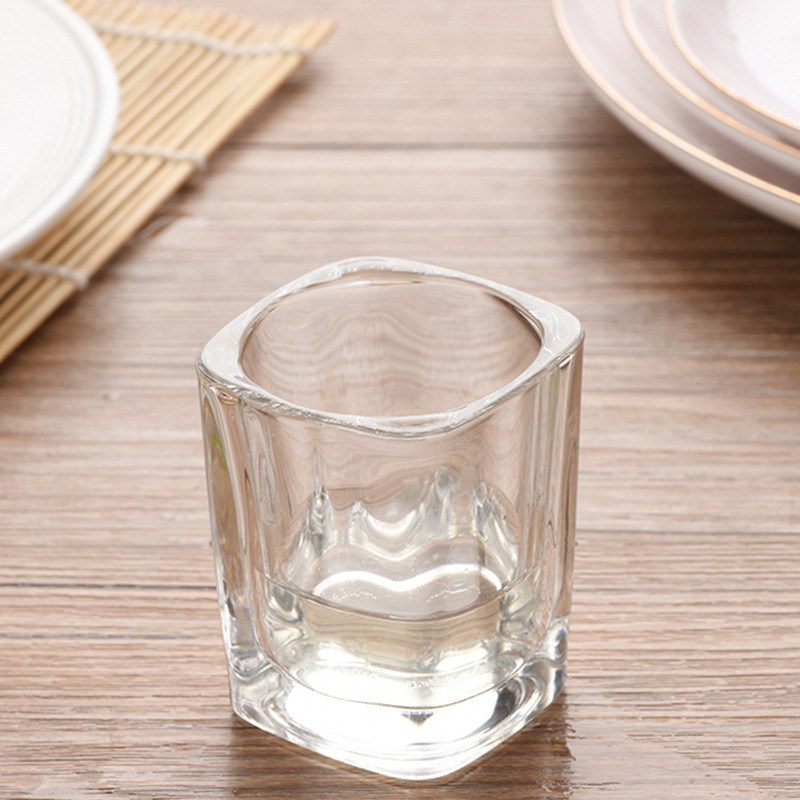 6只装玻璃c白酒杯家用喝白酒杯子烈酒杯小号透明一口杯酒盅子弹杯