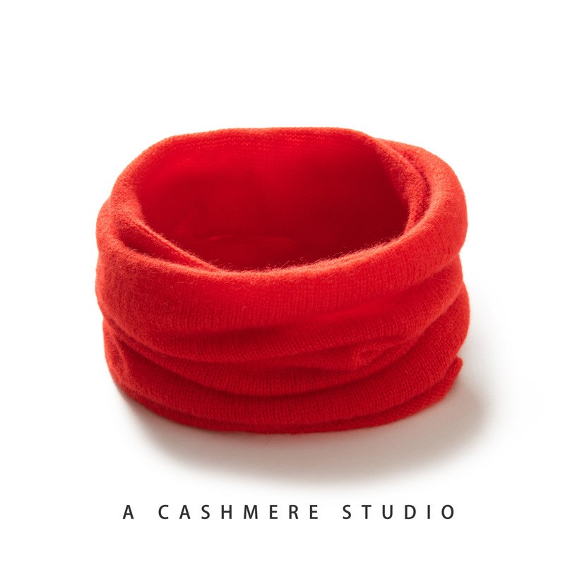 冬季100%纯山羊绒围脖男女x防寒保暖羊绒脖套百搭护颈针织套头围