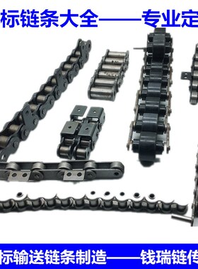 3分4分5分6分1寸非标弯板链条 P100 P150 P200双节距输送链条定制