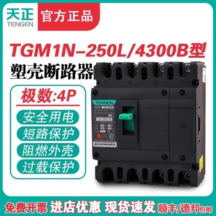 250A塑壳断路器 TENGEN天正 4300B 250L 250A空气开关4P TGM1N