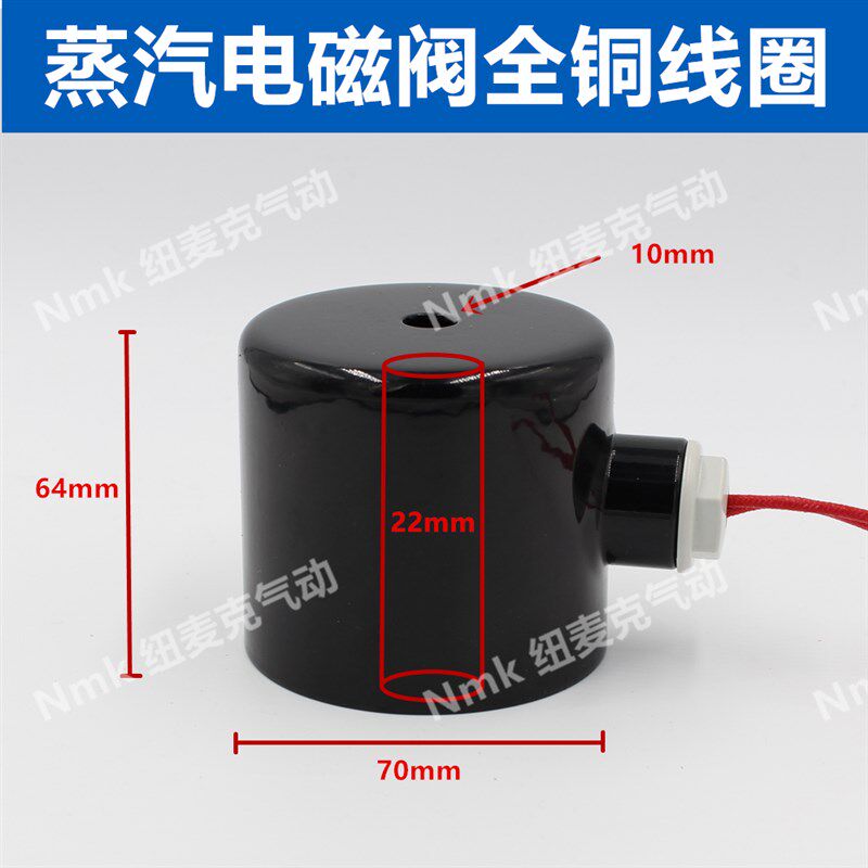 全铜蒸汽电磁阀线圈2L/US-15/20/25/40高温220V 24V 4分 6分 1寸