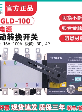 天正TGLD-100/3P 4P双电源自动转换开关PC极25A32A40A63A80A100A