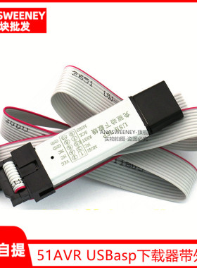 51 AVR 免驱动单片机USB ISP下载线下载器 ATMEL编程器