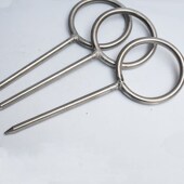 不锈钢304羊眼螺杆焊接圆环定制非标吊环带尖签子10mm粗