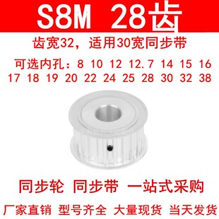同步轮S8M28齿AF宽32内孔121415161718192022242528同步带轮S8M型