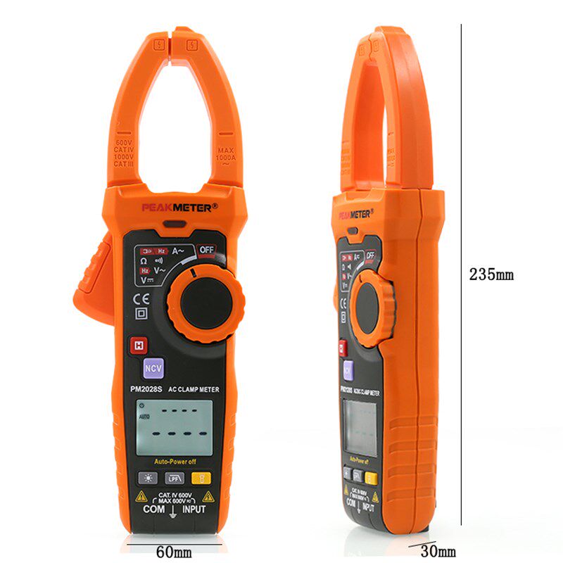 华谊万用表高精度数字智能钳形表多功能1000A交流钳型表PM2128S